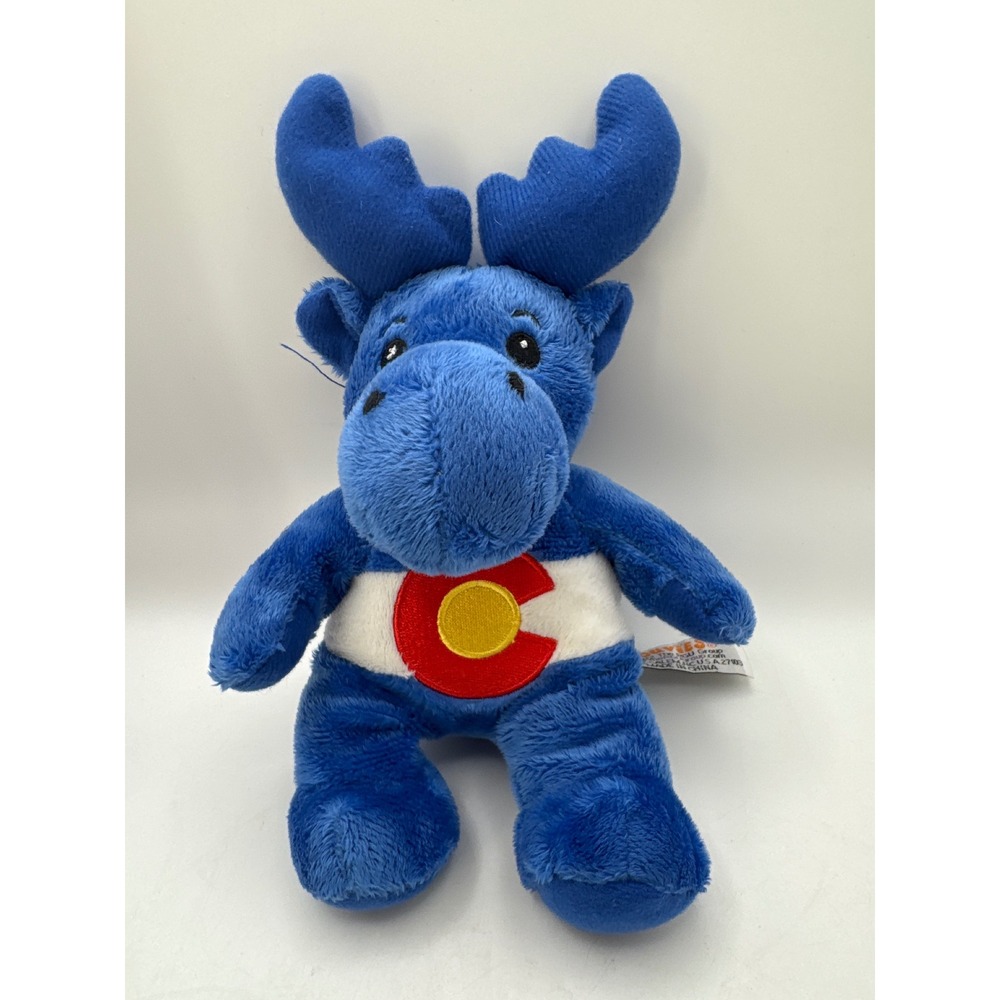 Souvies Blue‎ Moose Plush Toy Colorado CO Flag Stuffed Animal